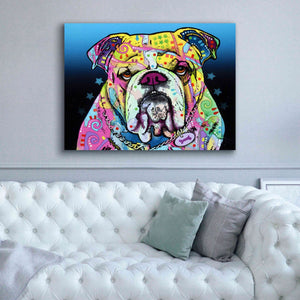 'The Bulldog' by Dean Russo, Giclee Canvas Wall Art,54x40
