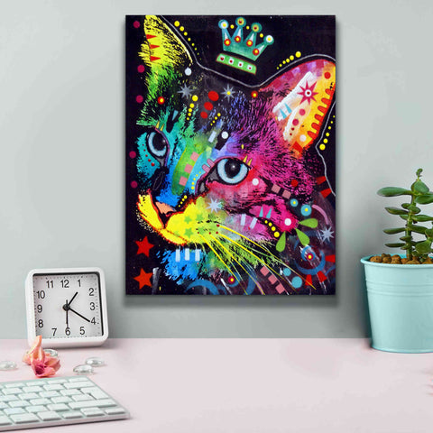 Image of 'Thinking Cat Crowned' by Dean Russo, Giclee Canvas Wall Art,12x16