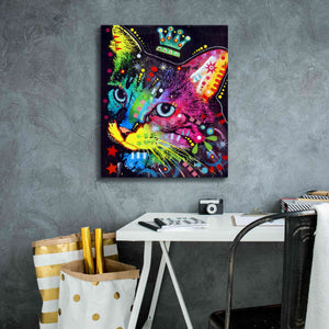 'Thinking Cat Crowned' by Dean Russo, Giclee Canvas Wall Art,20x24