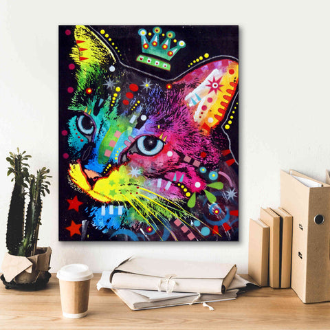 Image of 'Thinking Cat Crowned' by Dean Russo, Giclee Canvas Wall Art,20x24