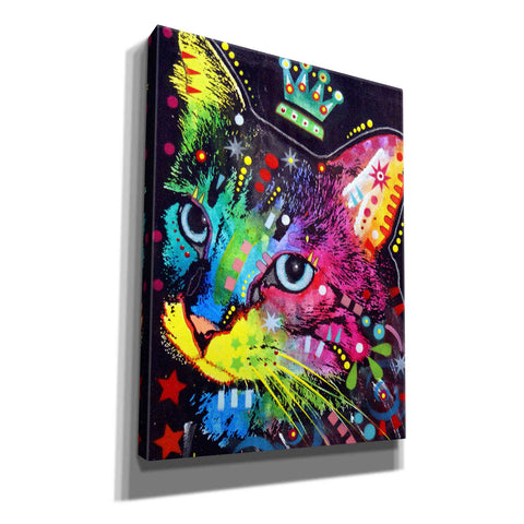 Image of 'Thinking Cat Crowned' by Dean Russo, Giclee Canvas Wall Art