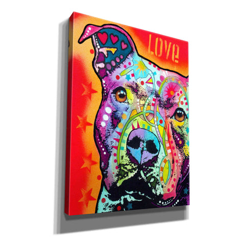 Image of 'Thoughtful Pitbull' by Dean Russo, Giclee Canvas Wall Art