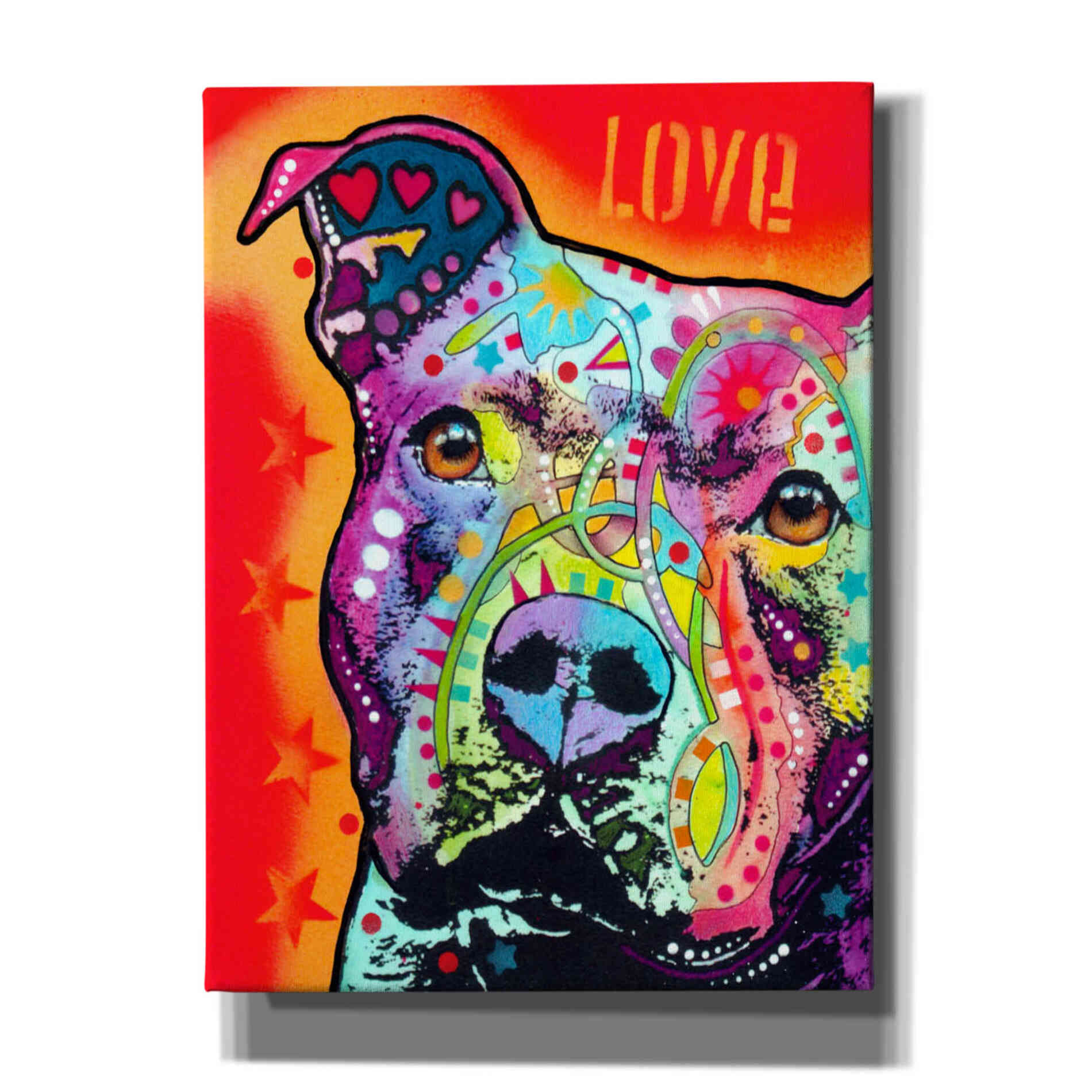 'Thoughtful Pitbull' by Dean Russo, Giclee Canvas Wall Art