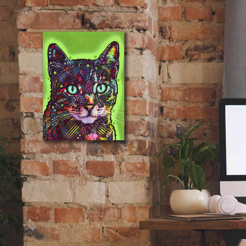 Image of 'Watchful Cat' by Dean Russo, Giclee Canvas Wall Art,12x16