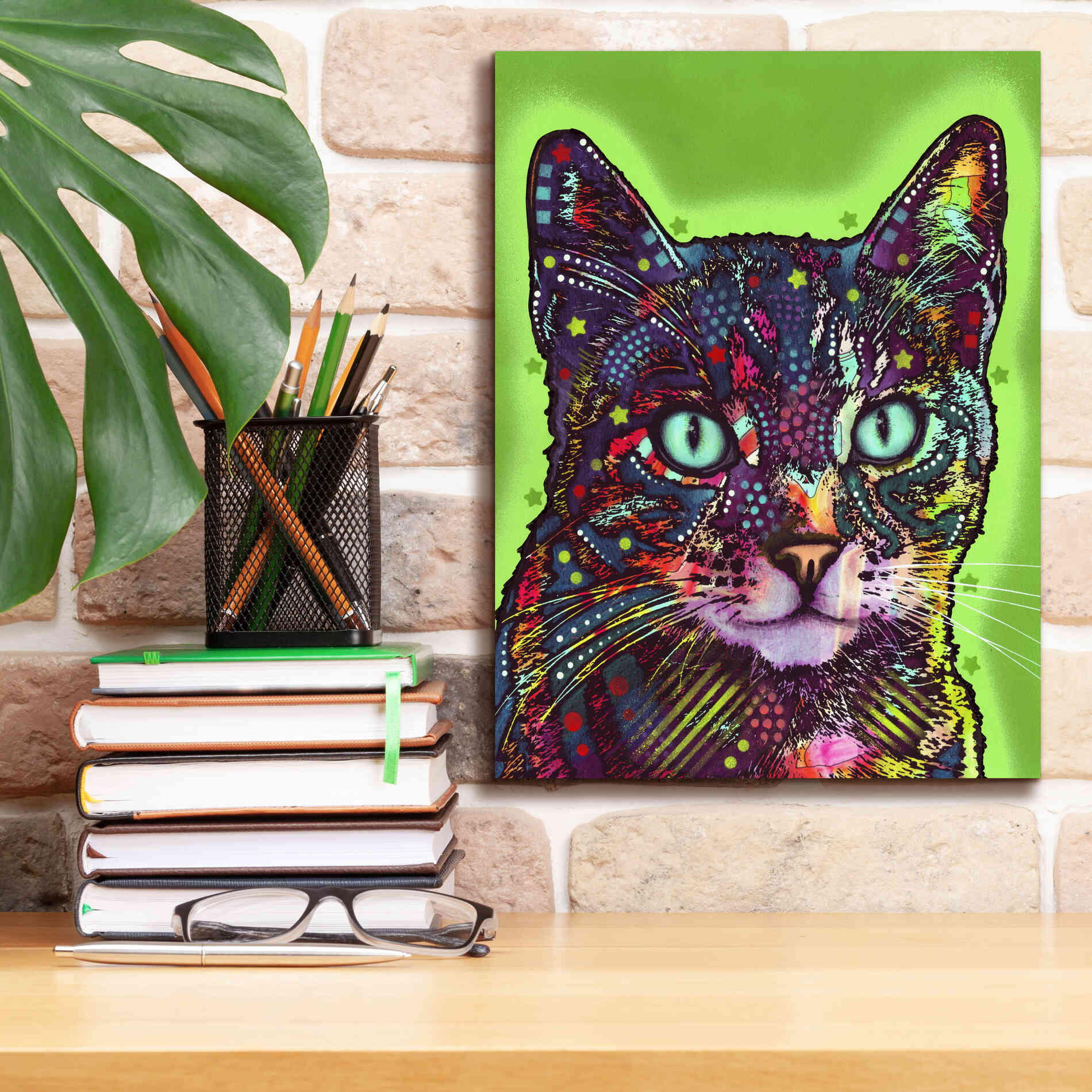 'Watchful Cat' by Dean Russo, Giclee Canvas Wall Art,12x16