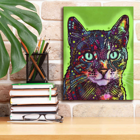 Image of 'Watchful Cat' by Dean Russo, Giclee Canvas Wall Art,12x16