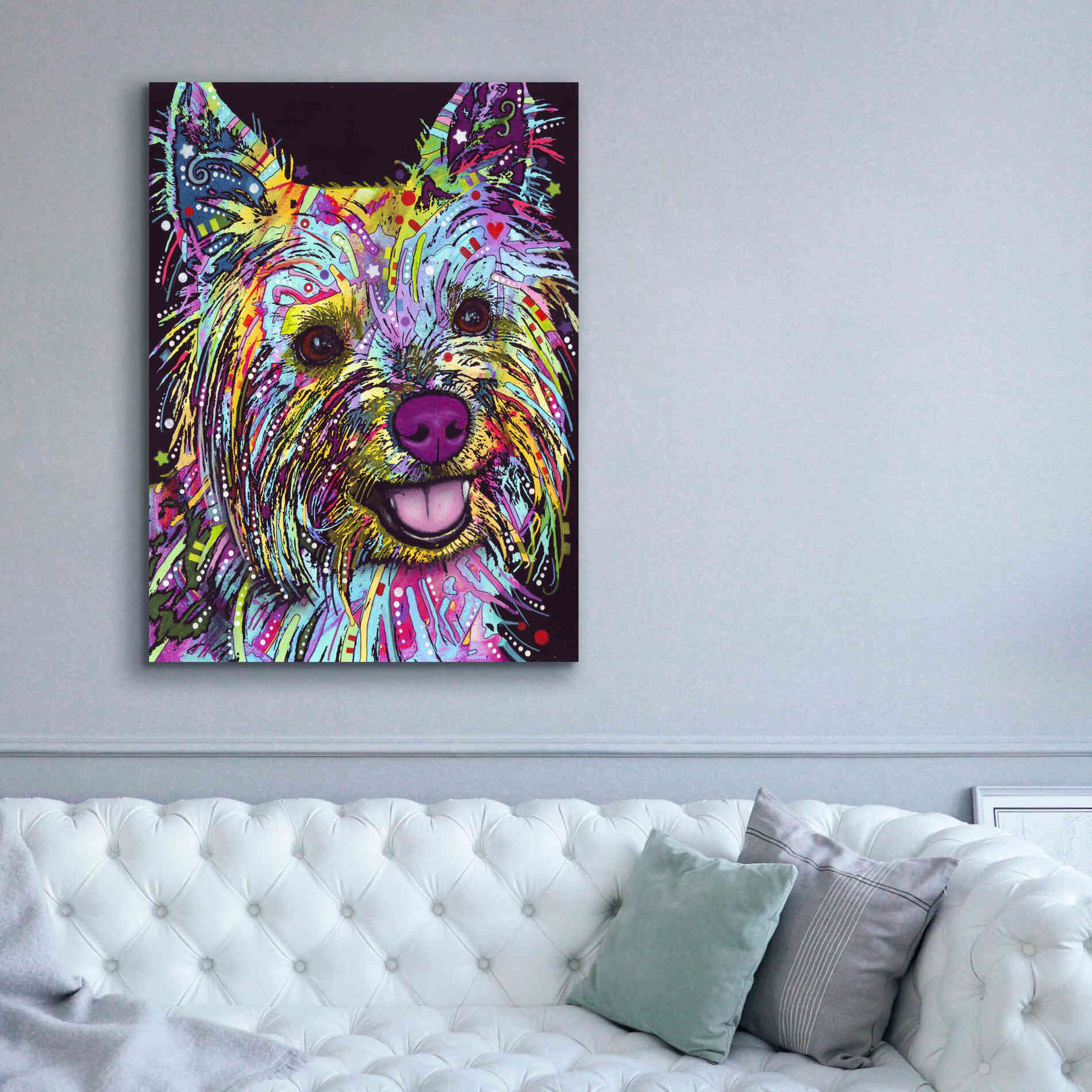'Yorkie 1' by Dean Russo, Giclee Canvas Wall Art,40x54