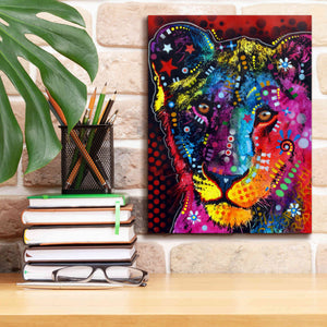 'Young Lion' by Dean Russo, Giclee Canvas Wall Art,12x16
