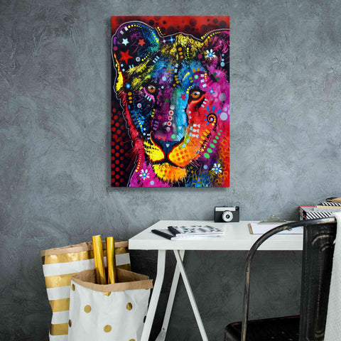 Image of 'Young Lion' by Dean Russo, Giclee Canvas Wall Art,18x26