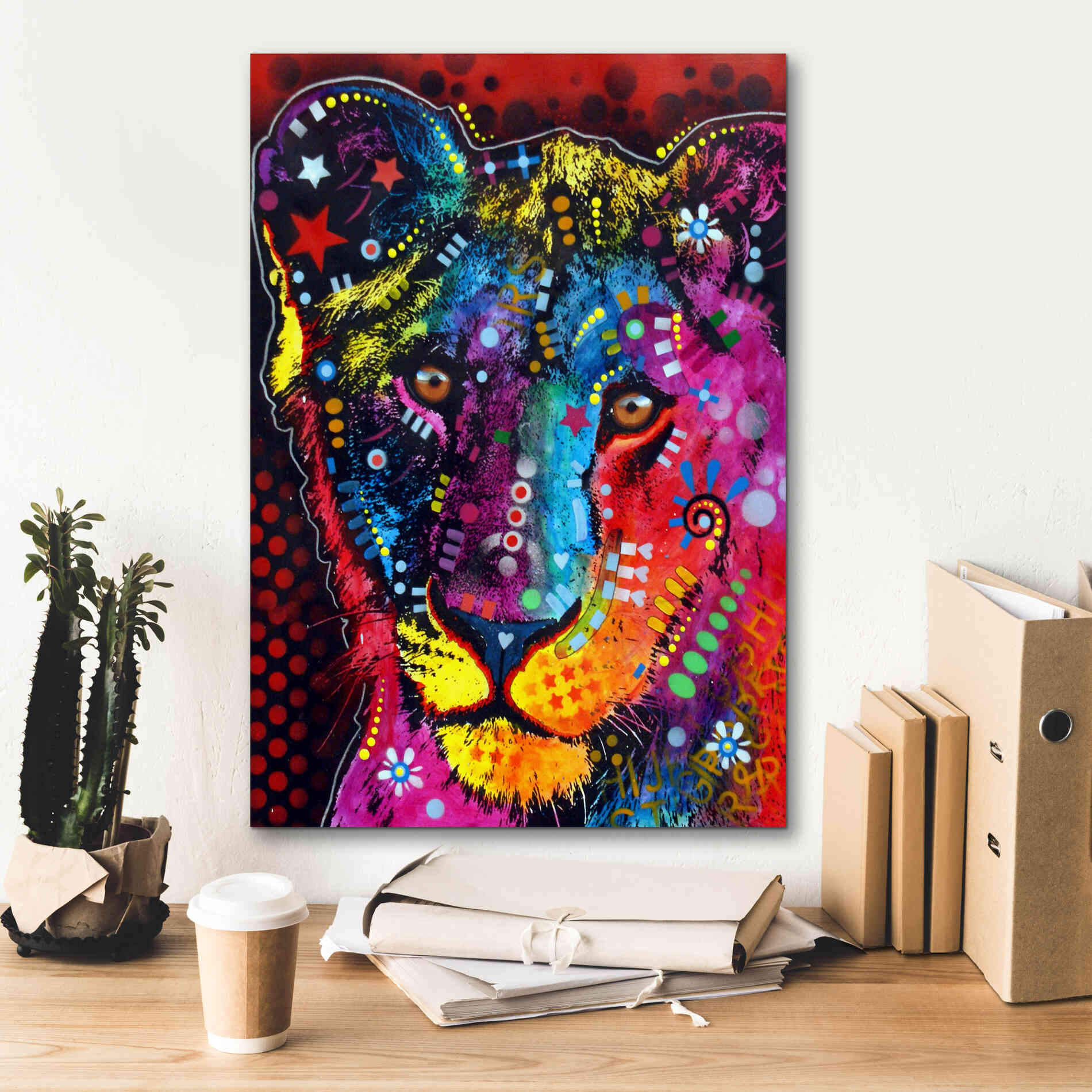 'Young Lion' by Dean Russo, Giclee Canvas Wall Art,18x26