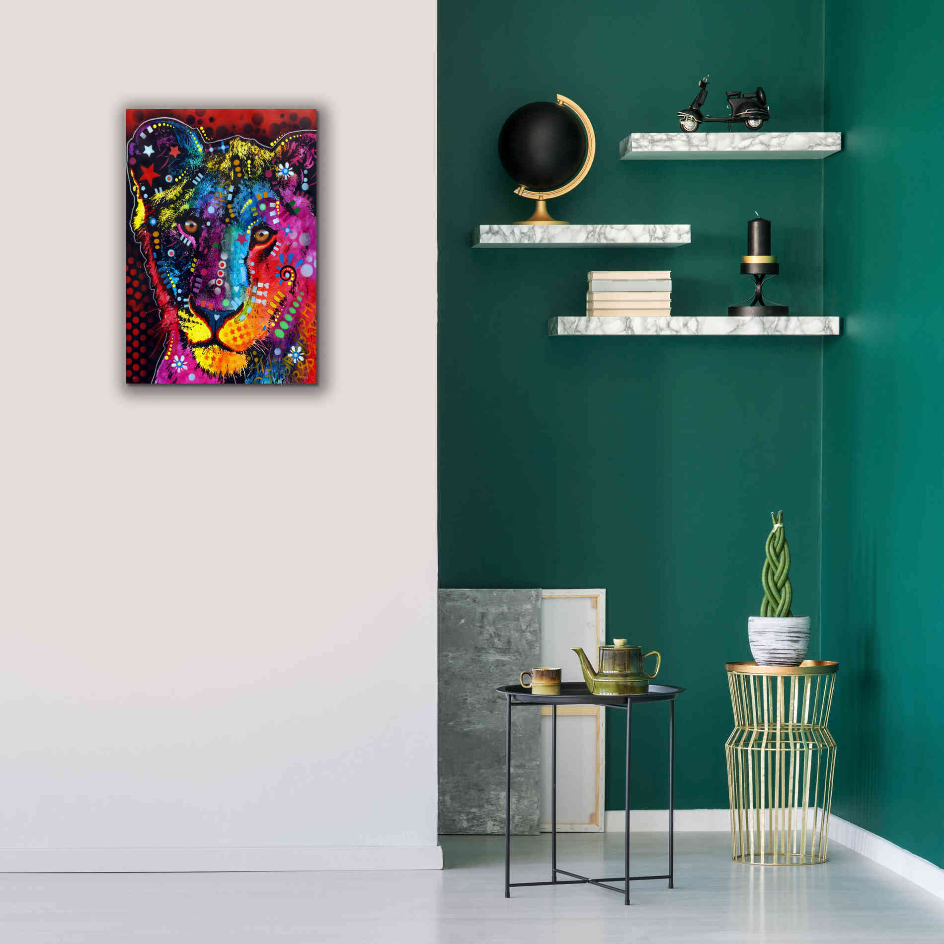 'Young Lion' by Dean Russo, Giclee Canvas Wall Art,18x26