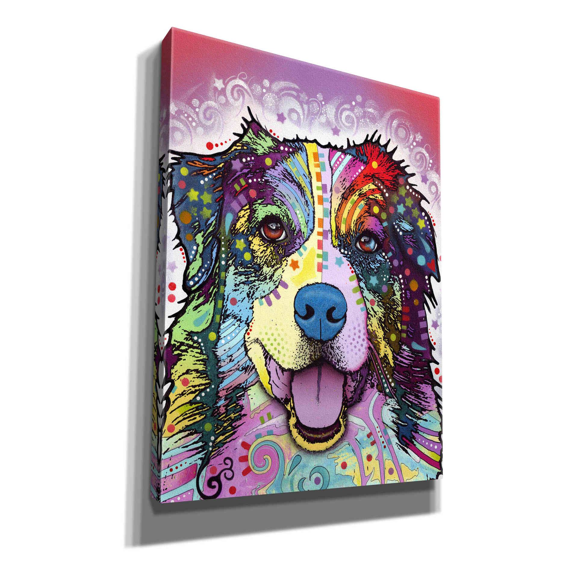 'Australian Shepherd' by Dean Russo, Giclee Canvas Wall Art