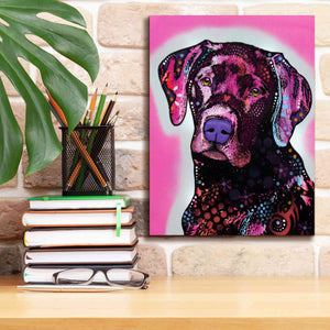 'Black Lab' by Dean Russo, Giclee Canvas Wall Art,12x16