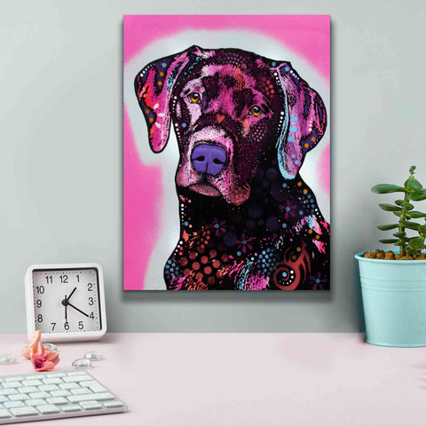 Image of 'Black Lab' by Dean Russo, Giclee Canvas Wall Art,12x16