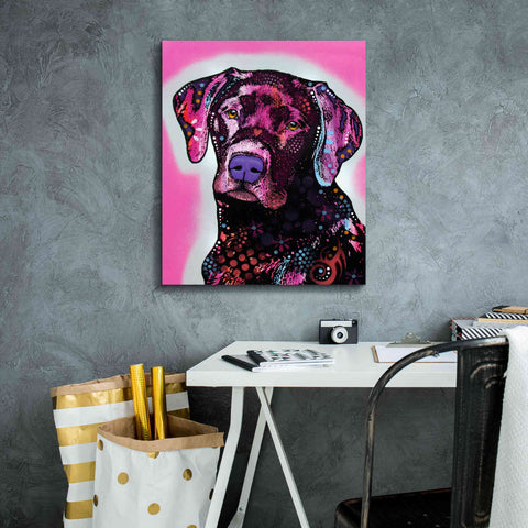 Image of 'Black Lab' by Dean Russo, Giclee Canvas Wall Art,20x24