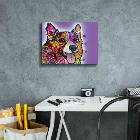 Image of 'Corgi' by Dean Russo, Giclee Canvas Wall Art,16x12