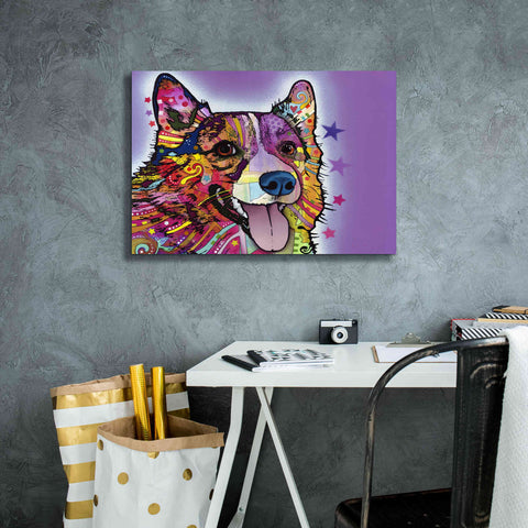 Image of 'Corgi' by Dean Russo, Giclee Canvas Wall Art,26x18