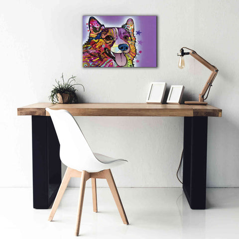 Image of 'Corgi' by Dean Russo, Giclee Canvas Wall Art,26x18