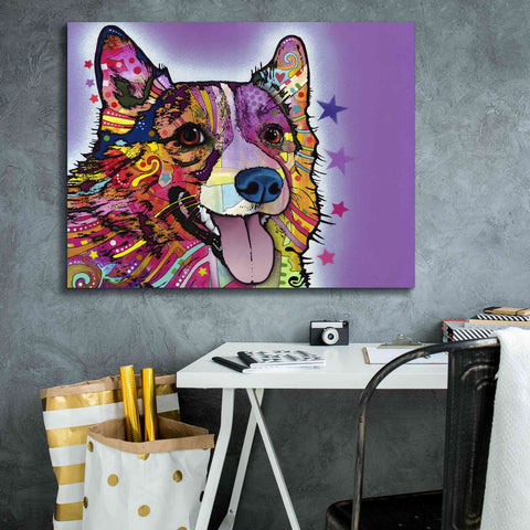 Image of 'Corgi' by Dean Russo, Giclee Canvas Wall Art,34x26