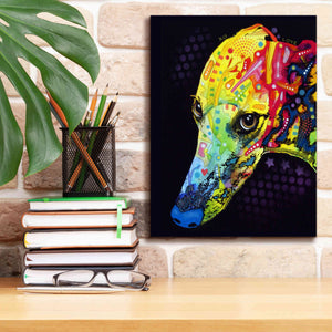 'Greyhound' by Dean Russo, Giclee Canvas Wall Art,12x16