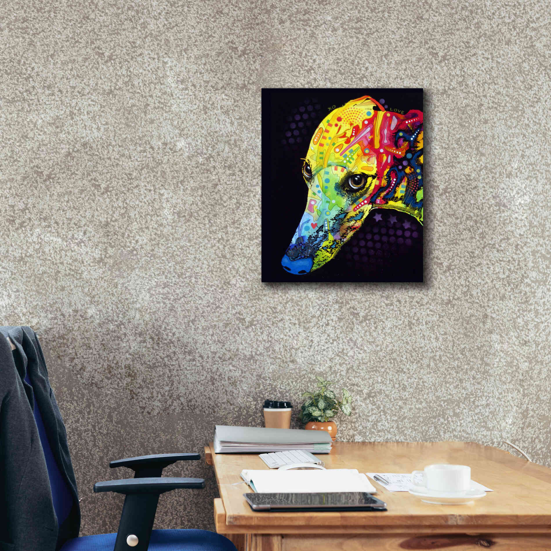 'Greyhound' by Dean Russo, Giclee Canvas Wall Art,20x24