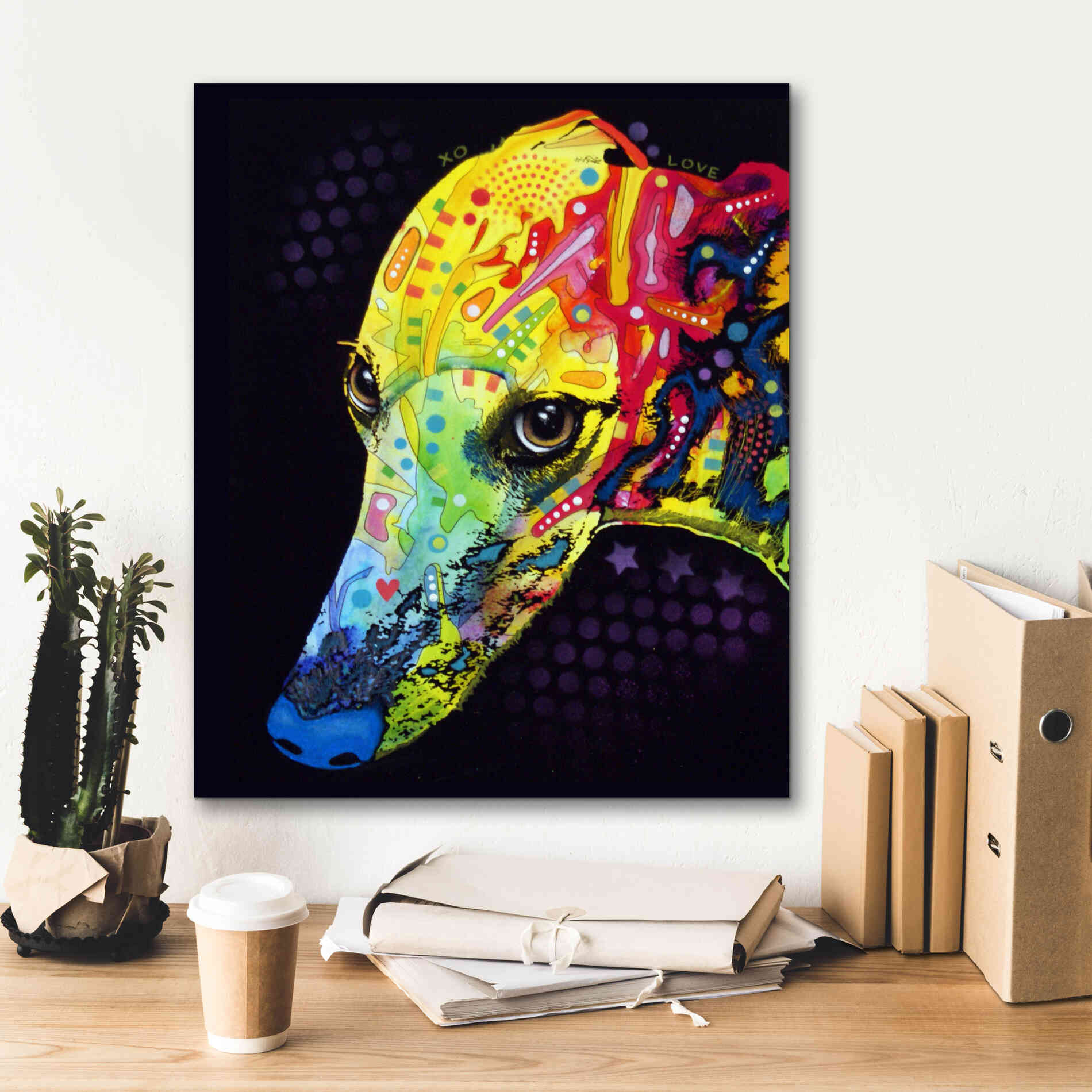 'Greyhound' by Dean Russo, Giclee Canvas Wall Art,20x24