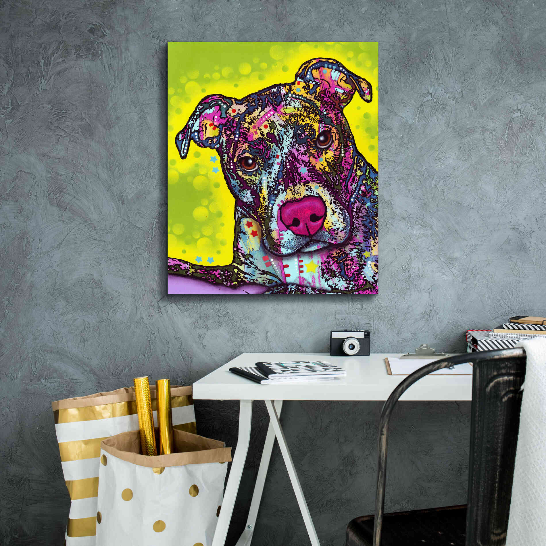 'Brindle' by Dean Russo, Giclee Canvas Wall Art,20x24