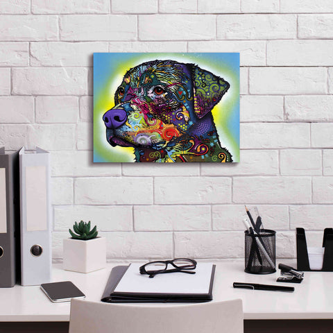 Image of 'The Rottweiler' by Dean Russo, Giclee Canvas Wall Art,16x12