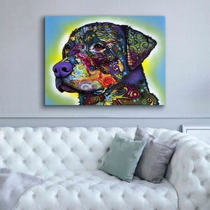 'The Rottweiler' by Dean Russo, Giclee Canvas Wall Art,54x40