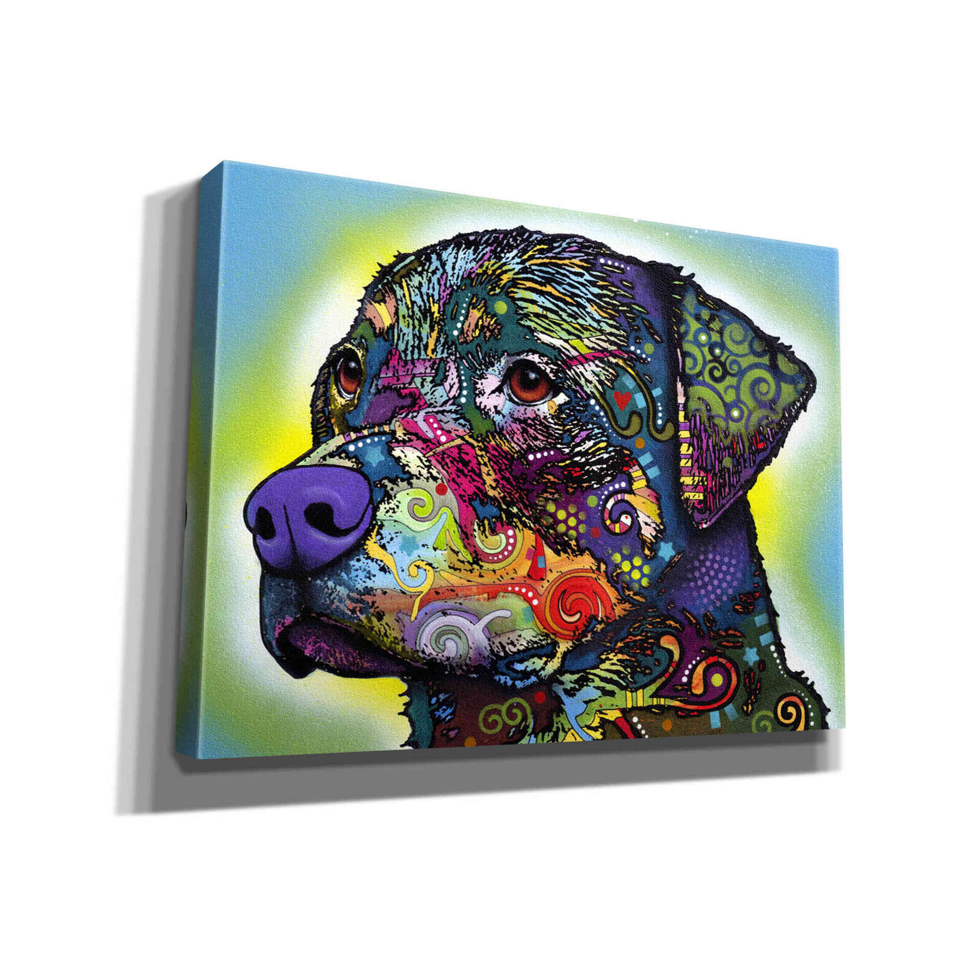 'The Rottweiler' by Dean Russo, Giclee Canvas Wall Art