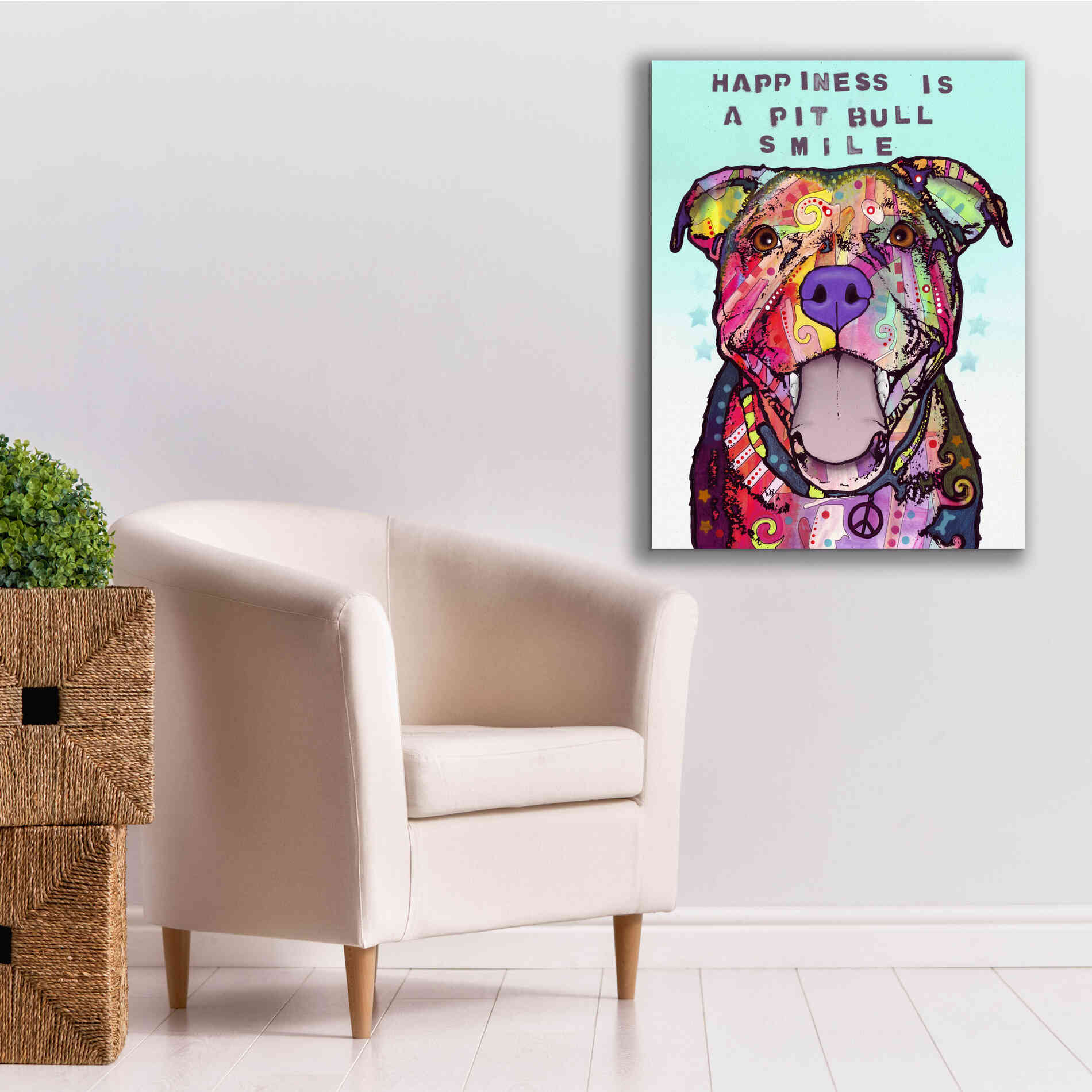 'Smile' by Dean Russo, Giclee Canvas Wall Art,26x34