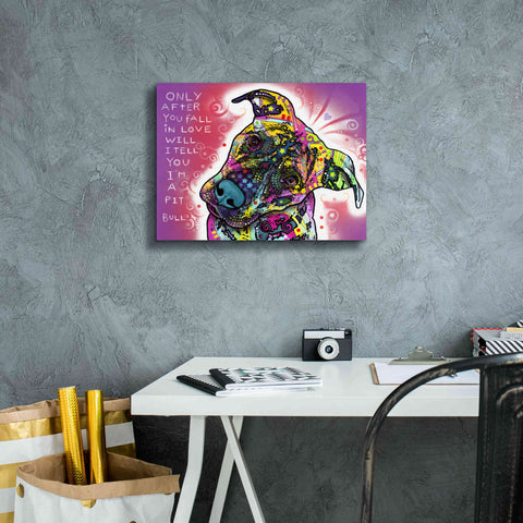 Image of 'I'M A Pit Bull' by Dean Russo, Giclee Canvas Wall Art,16x12