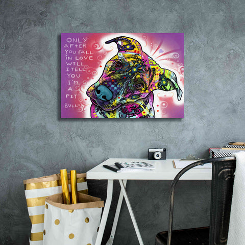 Image of 'I'M A Pit Bull' by Dean Russo, Giclee Canvas Wall Art,26x18