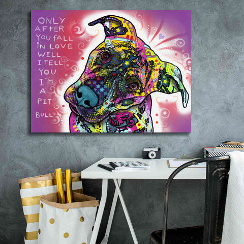 Image of 'I'M A Pit Bull' by Dean Russo, Giclee Canvas Wall Art,34x26