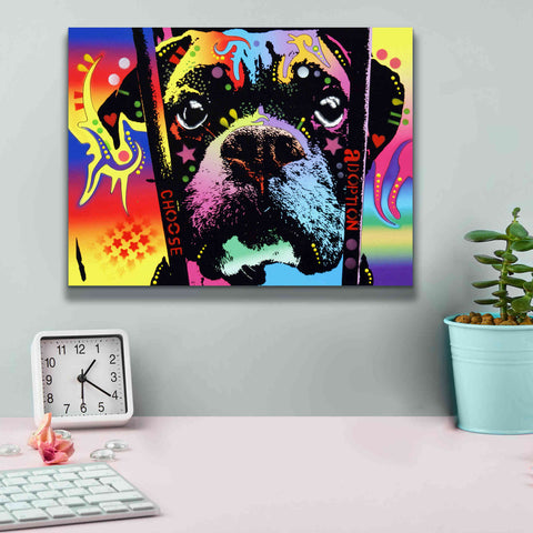 Image of 'Choose Adoption Boxer' by Dean Russo, Giclee Canvas Wall Art,16x12
