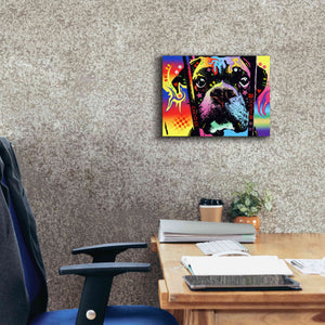 'Choose Adoption Boxer' by Dean Russo, Giclee Canvas Wall Art,16x12