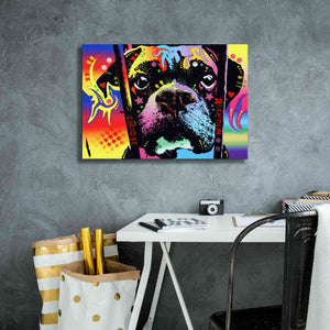 'Choose Adoption Boxer' by Dean Russo, Giclee Canvas Wall Art,26x18