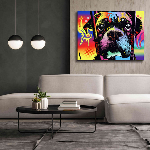 Image of 'Choose Adoption Boxer' by Dean Russo, Giclee Canvas Wall Art,54x40