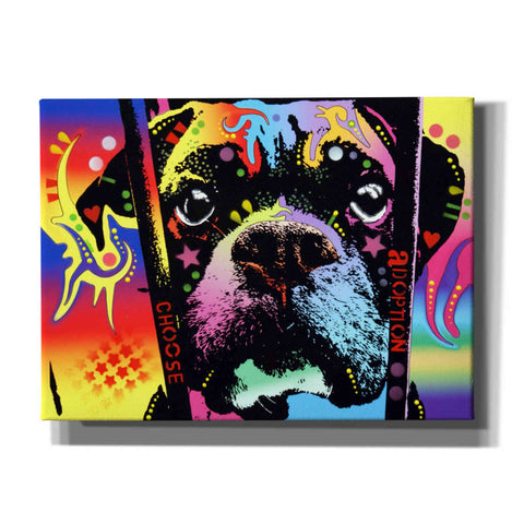 Image of 'Choose Adoption Boxer' by Dean Russo, Giclee Canvas Wall Art