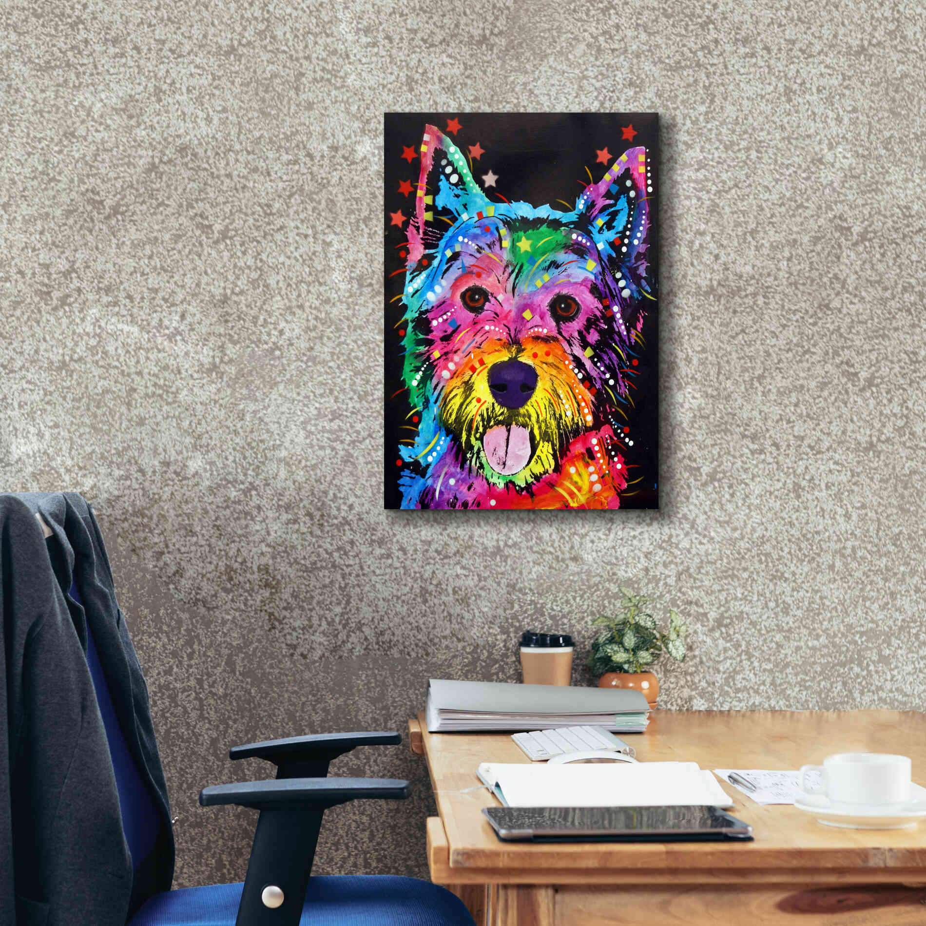 'Westie' by Dean Russo, Giclee Canvas Wall Art,18x26