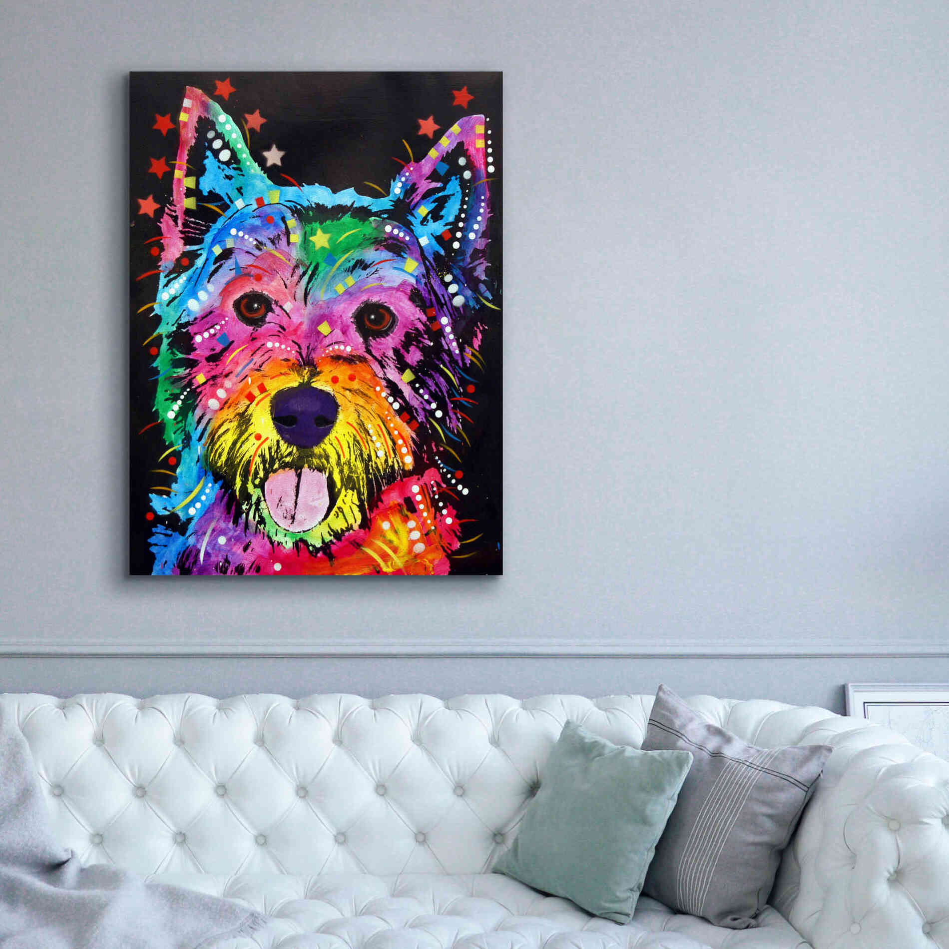 'Westie' by Dean Russo, Giclee Canvas Wall Art,40x54