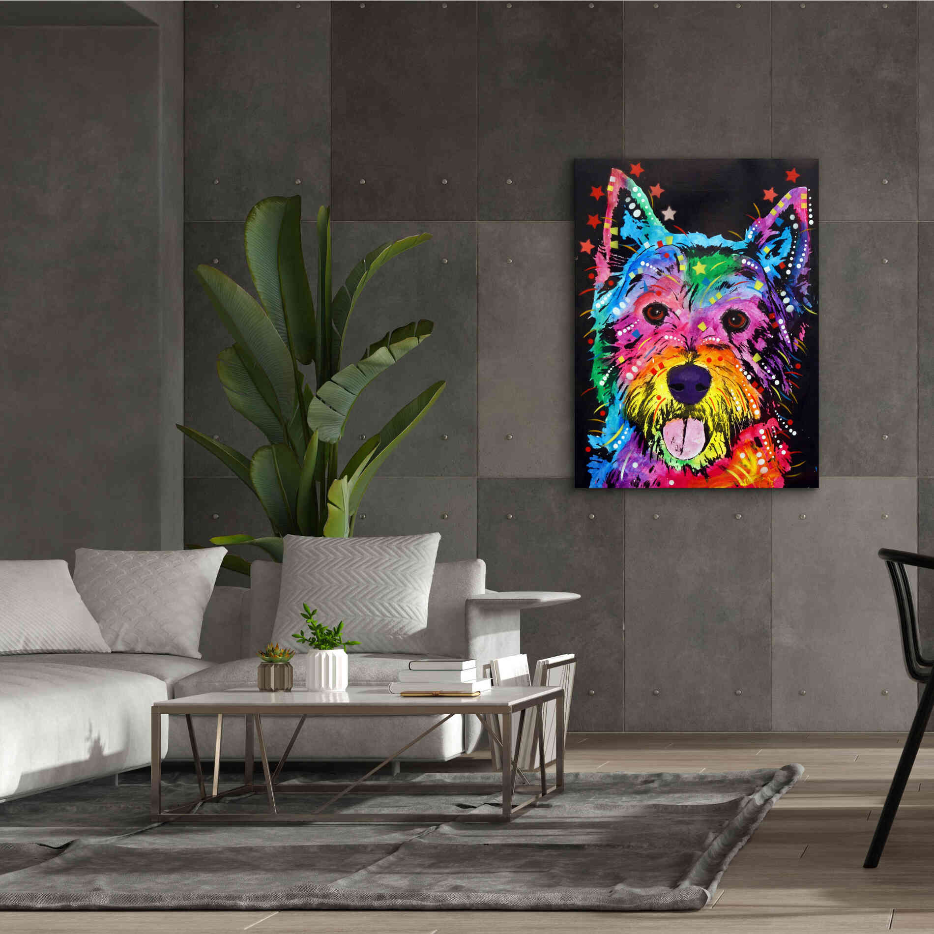 'Westie' by Dean Russo, Giclee Canvas Wall Art,40x54