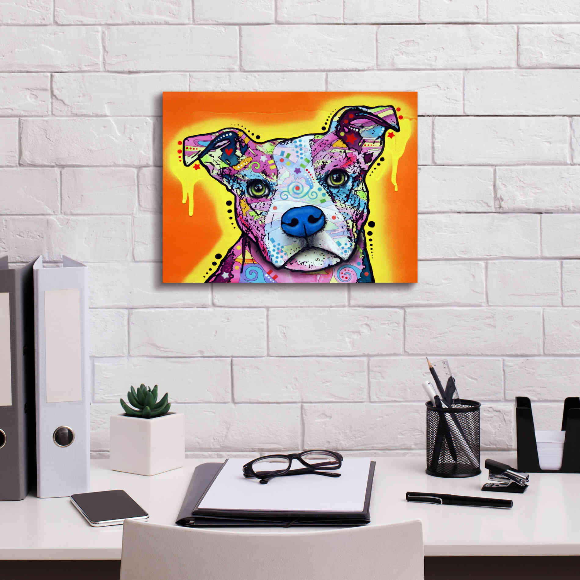 'A Serious Pit' by Dean Russo, Giclee Canvas Wall Art,16x12