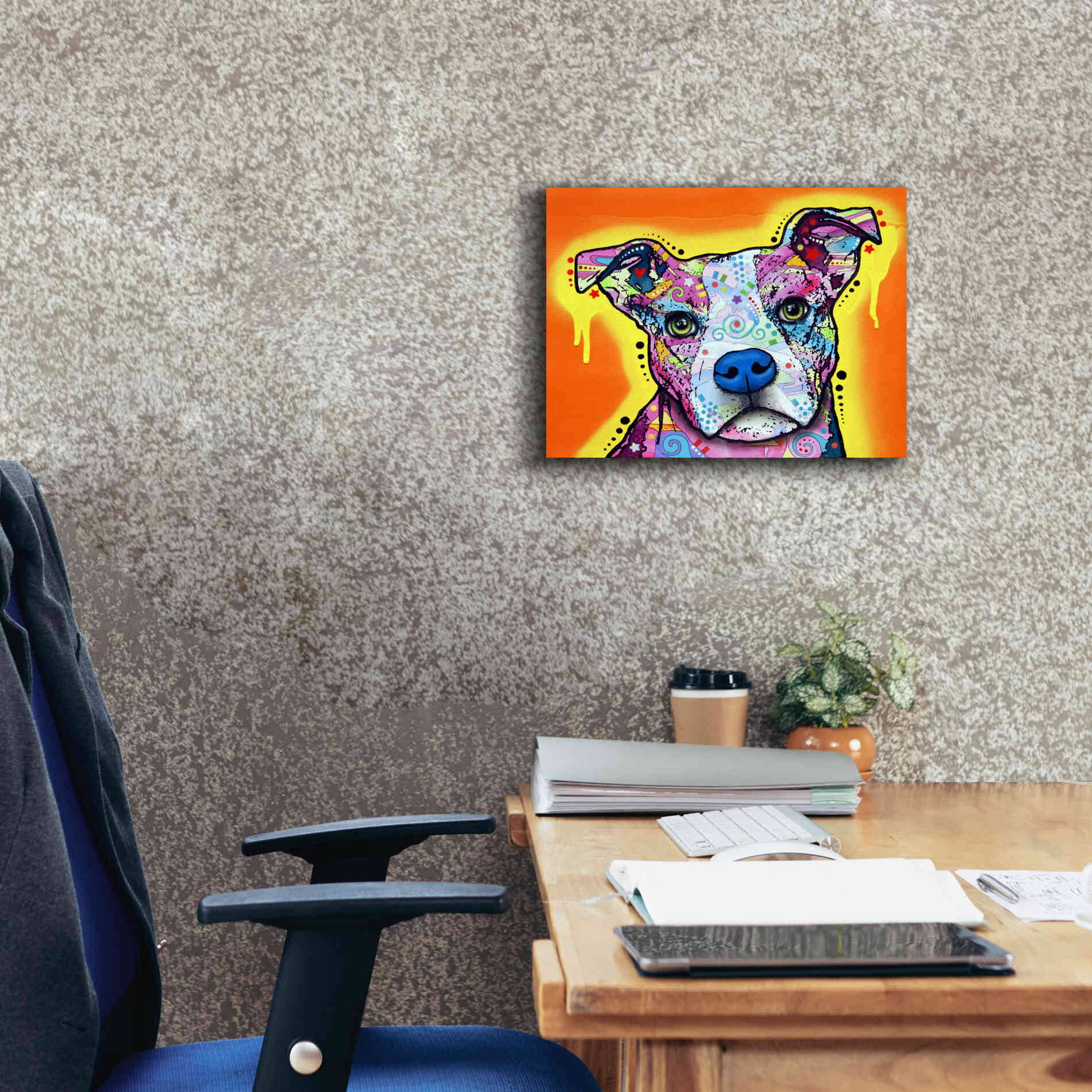 'A Serious Pit' by Dean Russo, Giclee Canvas Wall Art,16x12