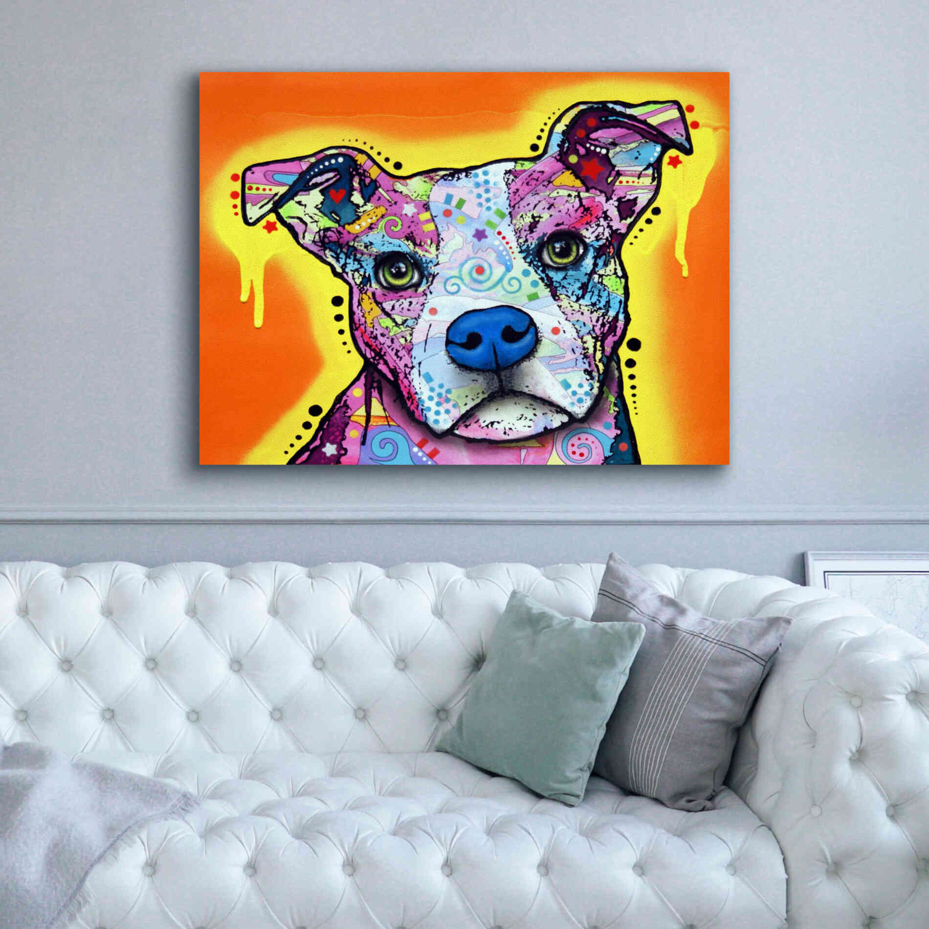'A Serious Pit' by Dean Russo, Giclee Canvas Wall Art,54x40