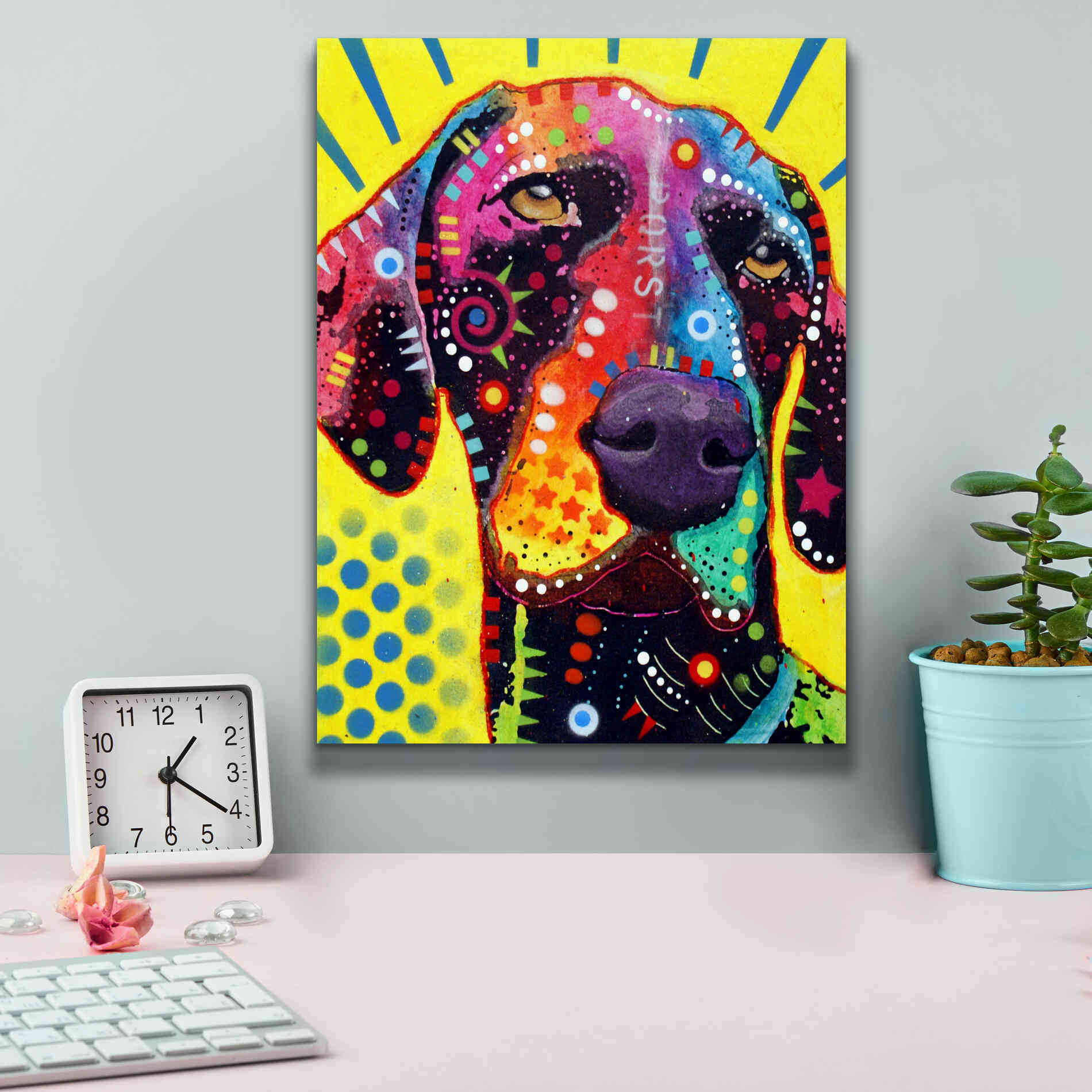 'German Short Hair Pointer' by Dean Russo, Giclee Canvas Wall Art,12x16