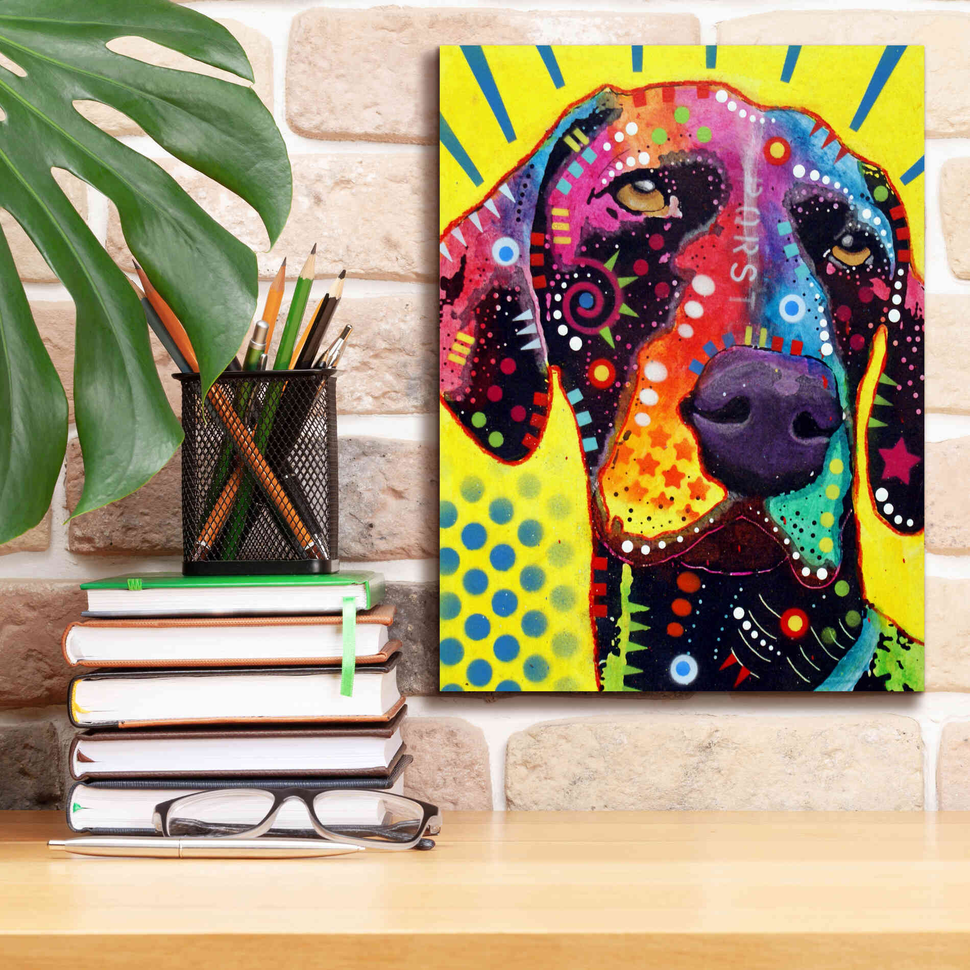 'German Short Hair Pointer' by Dean Russo, Giclee Canvas Wall Art,12x16