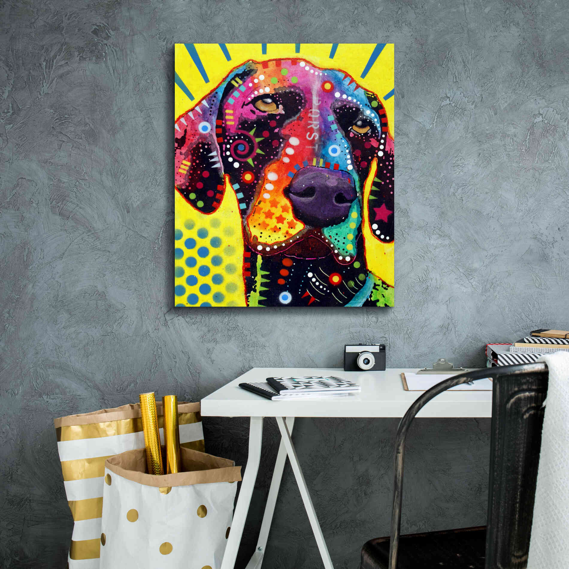 'German Short Hair Pointer' by Dean Russo, Giclee Canvas Wall Art,20x24