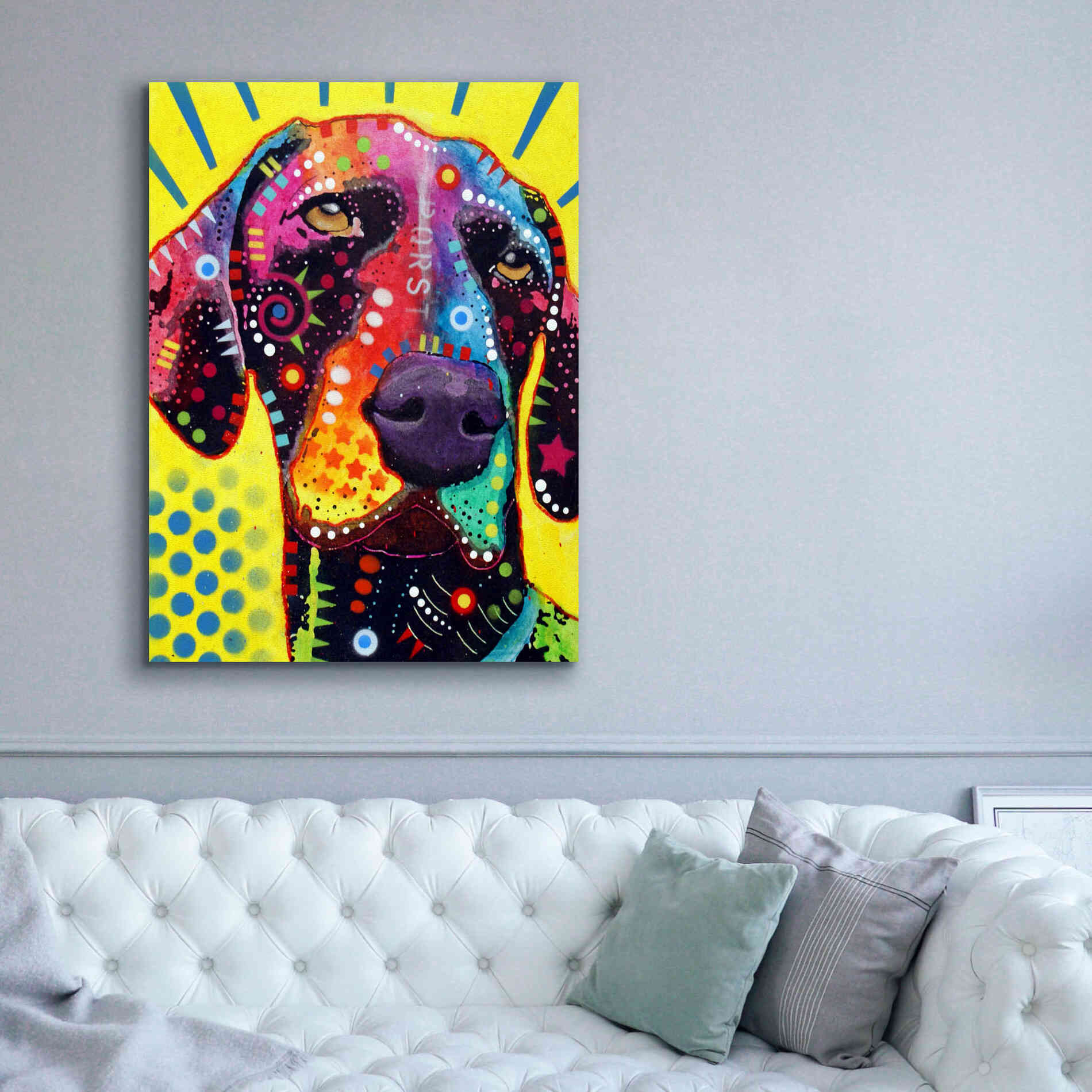 'German Short Hair Pointer' by Dean Russo, Giclee Canvas Wall Art,40x54