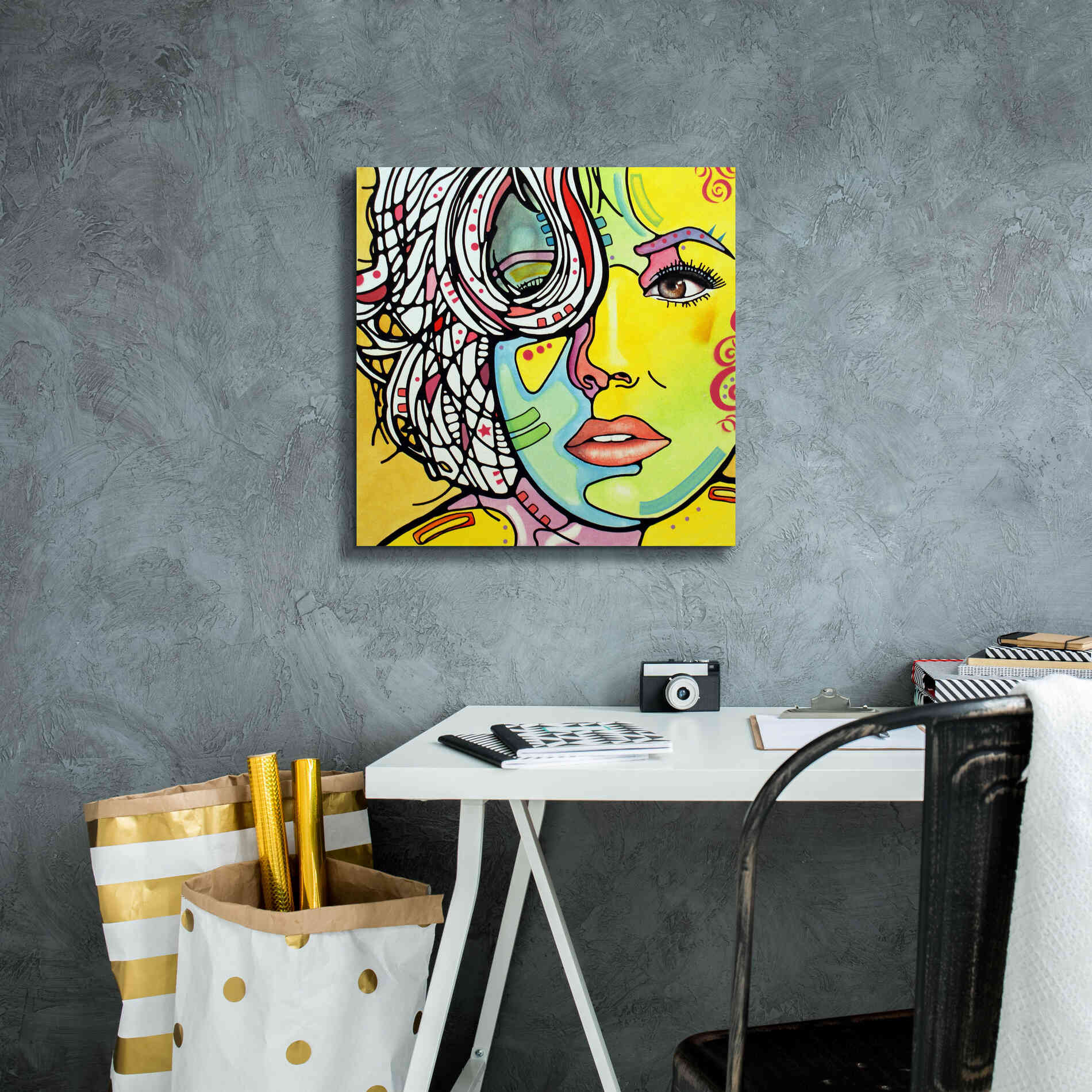 'Strawberry Blonde' by Dean Russo, Giclee Canvas Wall Art,18x18